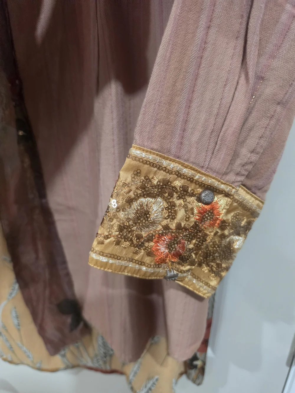Aratta - Looks Authentic Hoody Kimono Embroidered w Flower&Sequin Detail NWT M - Picture 11 of 16